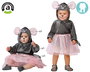 Unisex Déguisement Bébé Petite Souris avec Orejas - Costume Gris avec T-shirt, Jupe et Oreilles pour Bébé 6-12 Mois (Animaux)