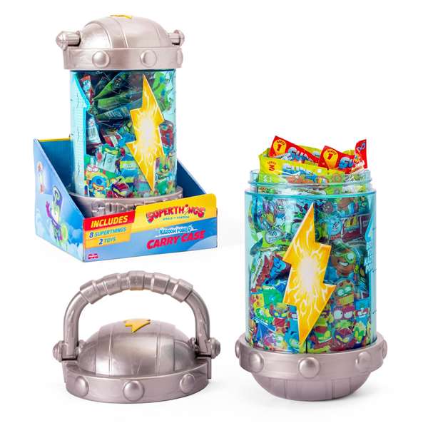 Superthings - Etui de Transport S avec 1 Enigma exclusif effet cristal - Figurine - Recommandé à partir de 3 ans