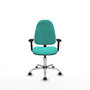 PIQUERAS Y CRESPO Chaise de bureau Algarra turquoise avec mécanisme Contact permanent