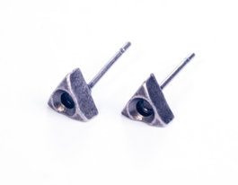 Innspiro Boucles d'oreilles métalliques triangle argenté vieilli pour incrustation Xilion 3mm