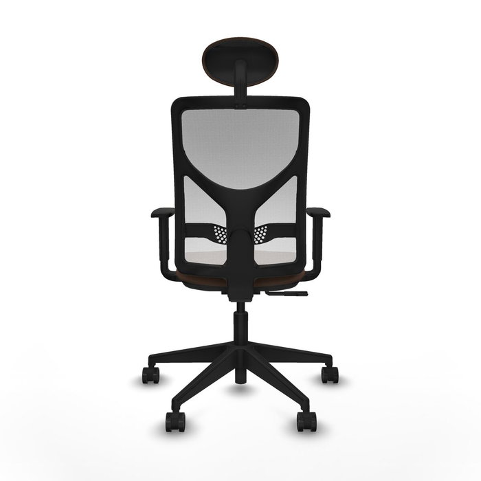 Chaise de Bureau avec Appui-tête Motilla Piqueras y Crespo 1D066N1 Blanc Brun foncé