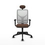 Piqueras y Crespo Chaise de Bureau Motilla Blanc et Brun Foncé