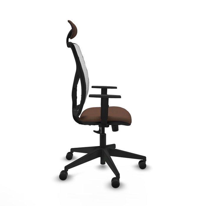 Piqueras y Crespo Chaise de Bureau Motilla Blanc et Brun Foncé