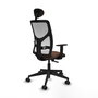 Piqueras y Crespo Chaise de Bureau Motilla Blanc et Brun Foncé