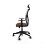 Piqueras y Crespo Chaise de Bureau Motilla Blanc et Brun Foncé