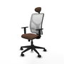 Piqueras y Crespo Chaise de Bureau Motilla Blanc et Brun Foncé