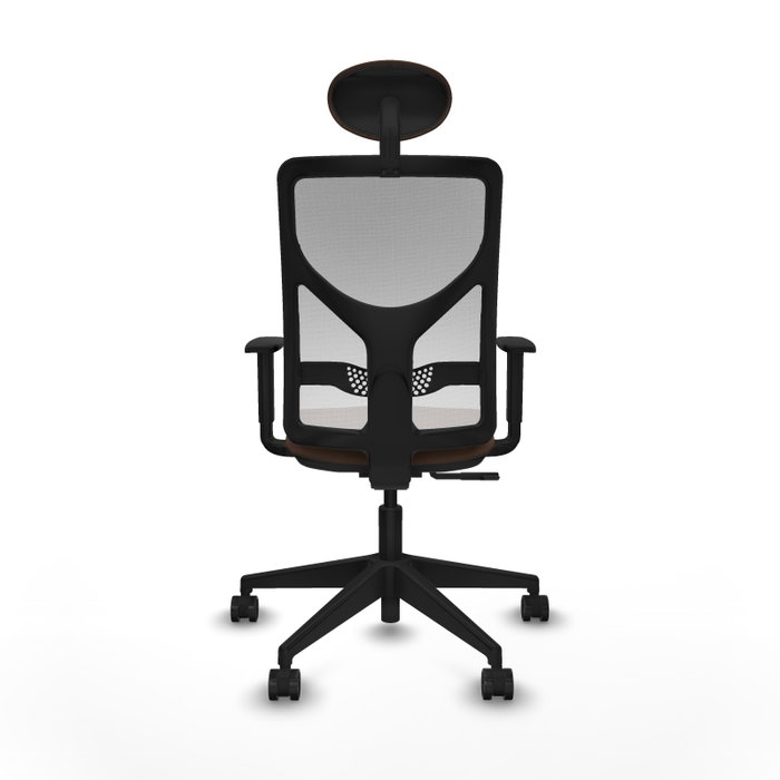Piqueras y Crespo Chaise de Bureau Motilla Blanc et Brun Foncé