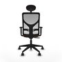 Piqueras y Crespo Chaise de Bureau Motilla Blanc et Brun Foncé