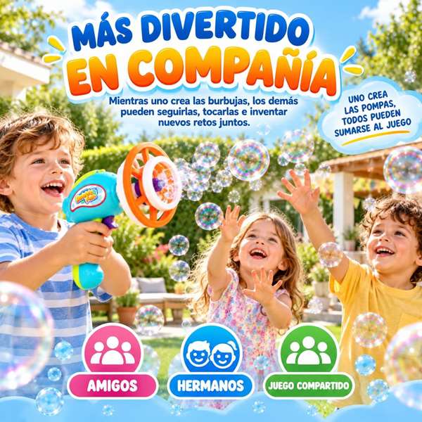 JugaToys Pistolet lanceur de bulles avec solution incluse JugaToys Pistolet lanceur de bulles avec solution incluse