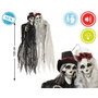 BigBuy Home Décoration d'Halloween Couple de Squelettes avec Lumière et Son 120 cm