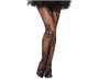 Atosa Collants résille noirs avec crânes pour déguisement de Mort Mexicaine
