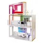 Rainbow High Townhouse - Maison de poupée en bois 3 étages 6 pièces avec ascenseur fonctionnel et meubles - Maison Rainbow High pour figurines