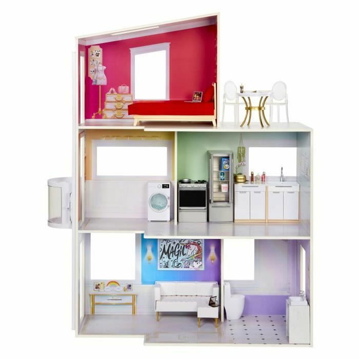Rainbow High Townhouse - Maison en bois 3 étages et 6 pièces Rainbow High Townhouse - Maison en bois 3 étages et 6 pièces