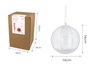 Innspiro Pack de 6 boules en plastique transparent de 14 cm