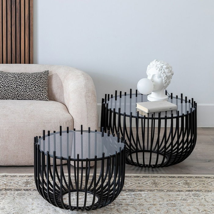 Table Basse Noir (2 Unités) Table Basse Noir (2 Unités)