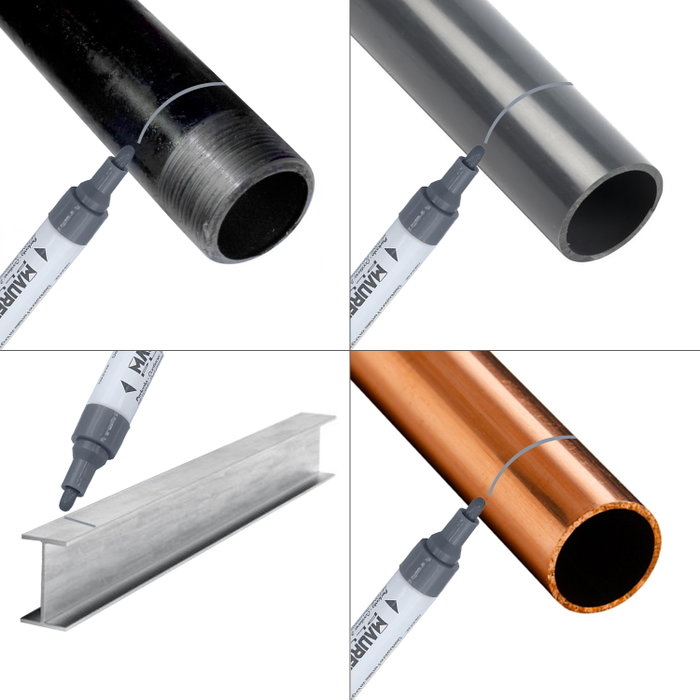 MAURER Rotulador Marcador Obra Profesional Pintura Permanente Plata