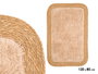 GIFTDECOR Tapis rectangulaire en jute et polyester Blanco-Natural 120x80cm