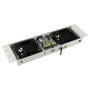 Lanview Logon RAF115WH - Module de ventilation avec 2 ventilateurs pour toit, thermostat analogique intégré, débit d'air 280 m³/h, niveau sonore 42.5-44.5 dB, couleur RAL7035