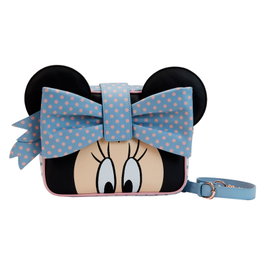 LOUNGEFLY Sac bandoulière à motif pois pastel Minnie Mouse Disney - 22.5 * 16.25 * 6.25 cm - Vegan avec fermoirs dorés