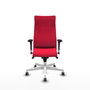 Piqueras Y Crespo Fauteuil Albacete Rouge avec mécanisme synchrone et base blanche