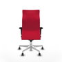 Piqueras Y Crespo Fauteuil Albacete Rouge avec mécanisme synchrone et base blanche
