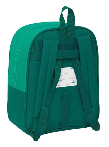Safta Mochila Guarderia Adapt.Carro Res Agua Real Betis Balompie 22x27x10 cm - Sac à dos de maternelle imperméable 3 ans