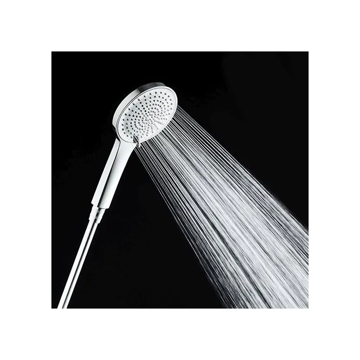 Edouard Rousseau - Ars Tab - Colonne de douche avec mitigeur thermostatique - Douche de tête ronde et douchette à main - Finition chrome