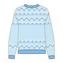 Cerdá - Jersey à col rond avec motif Bluey de Noël - Taille 3 ans - Pour enfant de 3 ans - Bleu clair