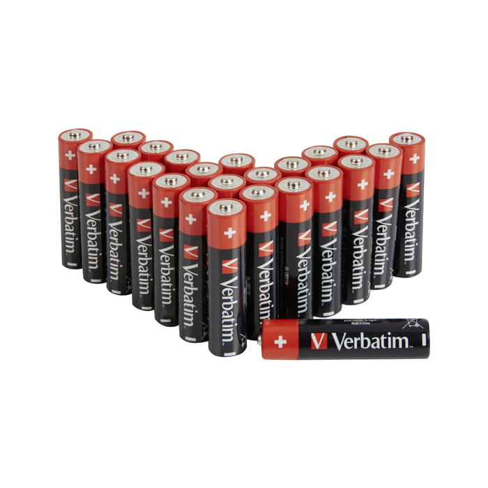 Verbatim Lot de 24 piles AA-LR6 Mignon 1,5V 2900 mAh Verbatim Lot de 24 piles AA-LR6 Mignon 1,5V 2900 mAh
