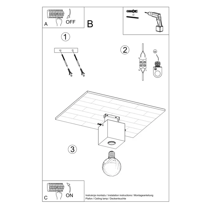 Abel Lámpara de Techo SOL-SL.0675 Lustre Plafonnier en Bois Naturel pour Intérieur