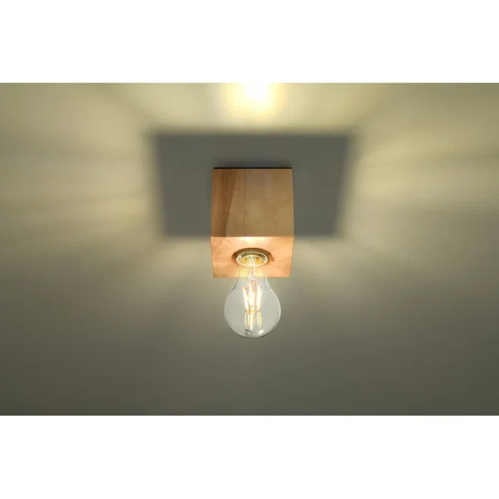 Abel Lámpara de Techo SOL-SL.0675 Lustre Plafonnier en Bois Naturel pour Intérieur