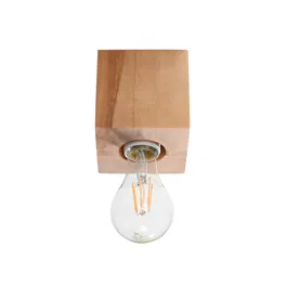Lampe de plafond "Abel" en bois naturel SOL-SL.0675