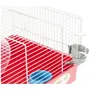 Ferplast Cage pour Hamster 46x29x23 cm avec Accessoires (Roue, Mangeoire, Maisonnette, Abreuvoir) en Métal Rouge - Montage Facile - Intérieur