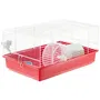 Ferplast Cage pour Hamster 46x29x23 cm avec Accessoires (Roue, Mangeoire, Maisonnette, Abreuvoir) en Métal Rouge - Montage Facile - Intérieur