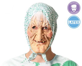 Atosa Masque de vieille dame avec foulard et dents usées