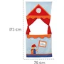 Roba Théâtre de marionnettes à suspendre avec 6 marionnettes à main - Rouge / Ciel / Orange