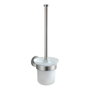 Wenko Porte-balai WC acier inoxydable et verre satiné 10x35x14 cm