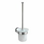 Wenko Porte-brosse en acier inoxydable et verre satiné Blanc
