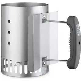 Weber - Cheminée d'allumage Rapidfire pour charbon, modèle Smokey Joe/Go-Anywhere, en acier inoxydable gris