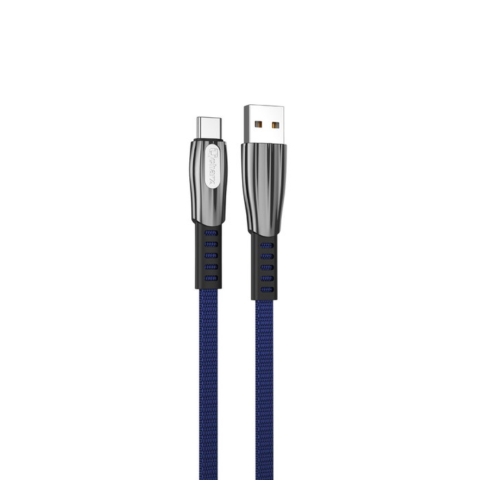 Qcharx international Florence Câble USB vers Type-C 3A - 1 m - Bleu foncé Qcharx international Florence Câble USB vers Type-C 3A - 1 m - Bleu foncé