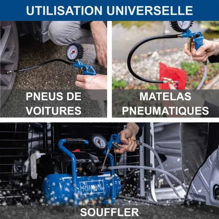 Scheppach C-ACT160/6-X Compresseur sans fil 20V avec batterie et starterkit 2.5Ah, cuve 6L, pour travaux mobile à la maison, atelier ou garage