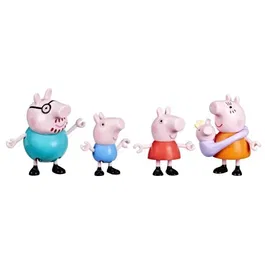 Hasbro Peppa Pig Figurines articulées Famille de 5 avec bébé Evie, coffret jouets pour garçons et filles dès 3 ans