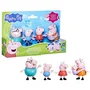 Hasbro Peppa Pig Figurines articulées Famille de 5 avec bébé Evie, coffret jouets pour garçons et filles dès 3 ans