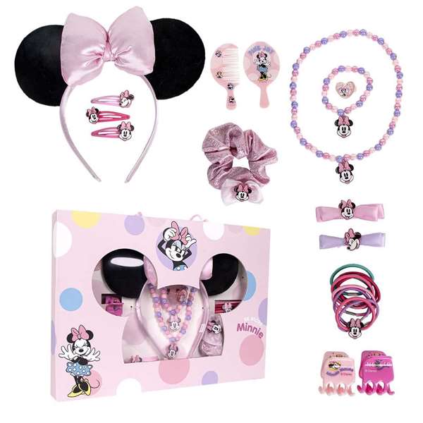 Cerdá - Set de beauté boîte Minnie rose - Coffret maquillage enfants 34 x 24.5 x 4 cm - À partir de 3 ans