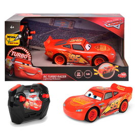 JADA TOYS Voiture radiocommandée Disney Pixar Cars Flash McQueen 1:24 avec fonction turbo et charge USB