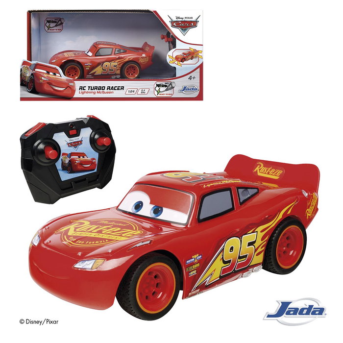JADA TOYS Coche radio control Rayo McQueen Cars Disney Pixar 1:24