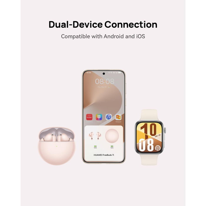 Écouteurs Sans Fil avec Étui de Charge Huawei FreeBuds 7i Noir