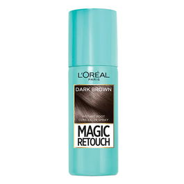 L'Oreal Paris Magic Retouch Spray Retouche Racines Cheveux 75 ml, Colorant Capillaire Temporaire, Ton Brun Naturel Foncé 02 Dark Natural Brown, Marque Française