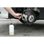 Powertrac Purgeur de frein avec bocal 0,5L et clapet anti-retour - PRECISION STEEL - Flexible 45 cm