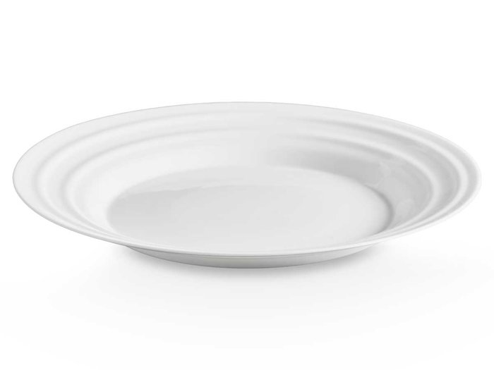 Vivalto Assiette plate Ondas Opal 27 cm Blanc - Compatible lave-vaisselle et micro-ondes (Set de 24)